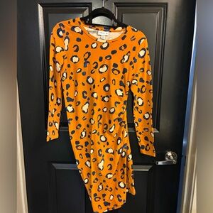 Like New3.1 Phillip Lim Orange and Blue Patterned Dress. SZ XS